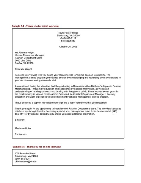 Panel Interview Thank You Letter Sample Pdf Template