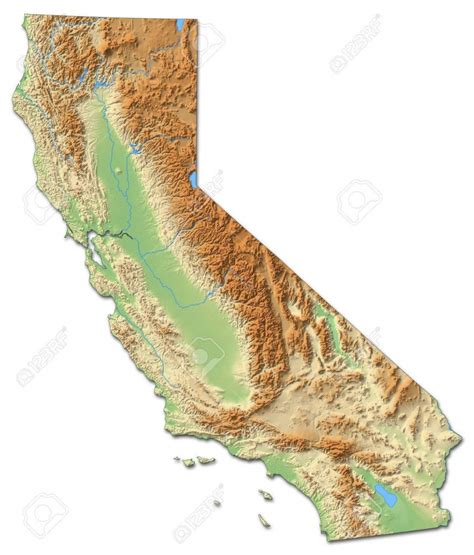 California Relief Map California Relief Map Printable