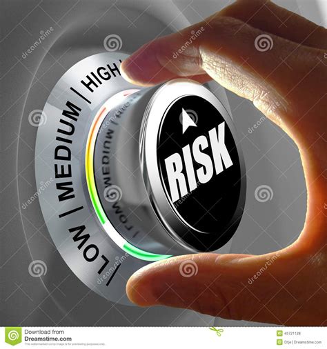 Concept Of A Button Adjusting Or Minimizing Potential Risk Stock ...