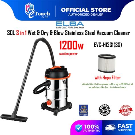Elba Meck Heavy Duty 30l12l 3 In 1 Wet Dry Blow Vacuum Cleaner Vakum