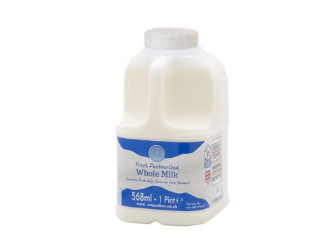 568ml Pint Whole Milk Poly Bottle Fresh Milk Local Milk Delivery