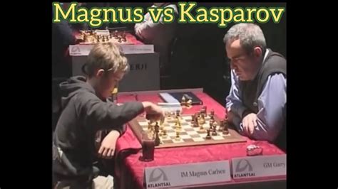 Interesting that sometime after this, kasparov started coaching carlsen for a while. Magnus Carlsen's 1st game against Garry Kasparov #chess # ...