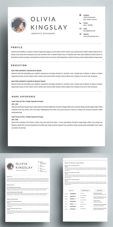 Your cv lists your academic history and qualifications. Resume Templates Design | Design | Graphic Design Junction