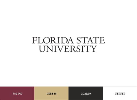 Florida State University Fsu Brand Color Codes