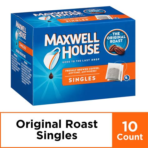 Maxwell House Singles Original Roast Ground Coffee Bags Caffeinated 3