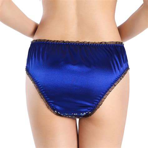 Satin Floral Frilly Sissy Panties Bikini Knicker Underwear Briefs Ebay