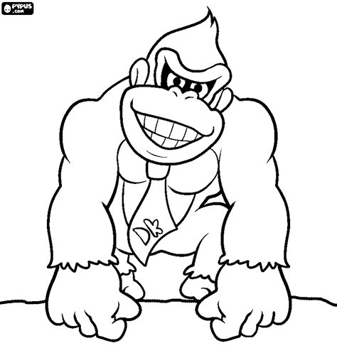 This king kong coloring pages uploaded by mr. Donkey Kong Coloring Pages - GetColoringPages.com