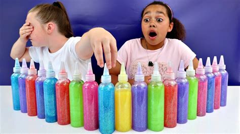 3 Colors Of Glue Slime Challenge Slime Fails Toys Andme Youtube
