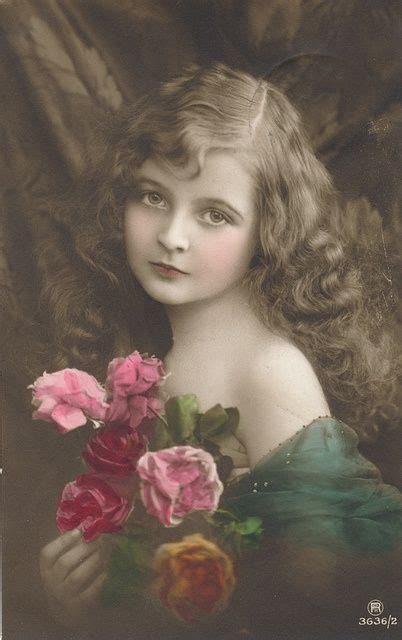 Beautiful Vintage Postcard Of A Girl Vintage Children Photos Images
