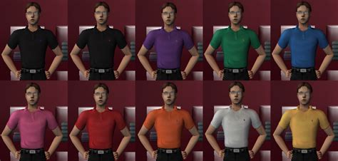 The Sims 3 Cc Mens Tucked Polo Shirt Junglerose