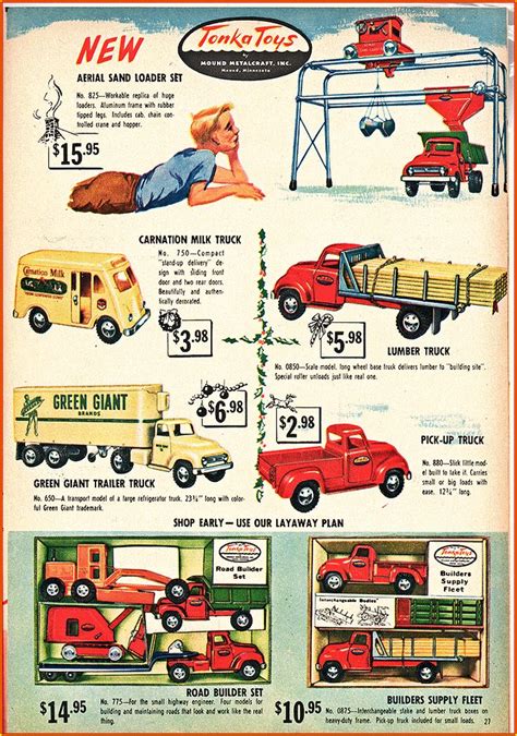 Vintage 1955 1956 Toy O Rama Christmas Catalog Tonka Toys Advertisement