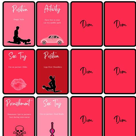 Bdsm Sex Cards Adult Sex Game Instant Download Printable Etsy