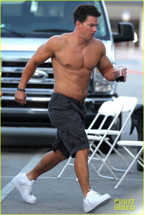 Mark Wahlberg Shirtless Break Between Scenes Photo Dwayne