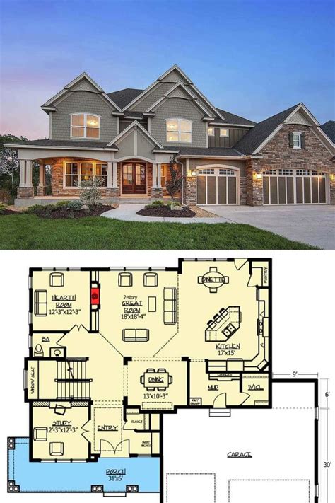 2 Story Craftsman Home With An Amazing Open Concept Floor Plan