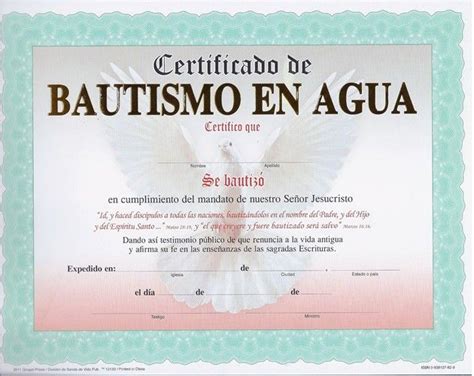 Certificado De Bautismo Actualizado Agosto 2022