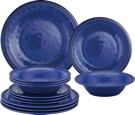 Upware 12 Piece Melamine Dinnerware Set Includes Dinner Plates Salad Plates