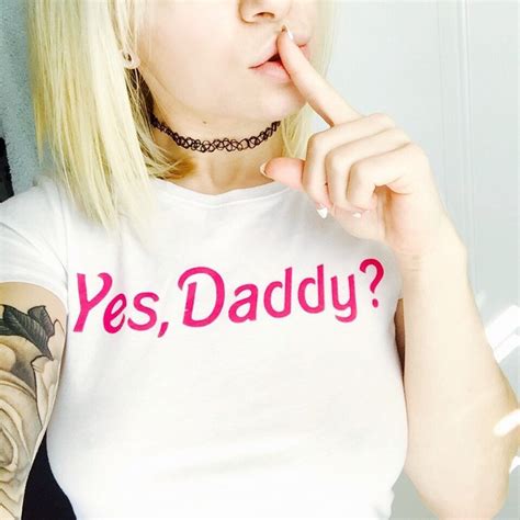 sissy girl yes daddy pink white t shirt sissy dream