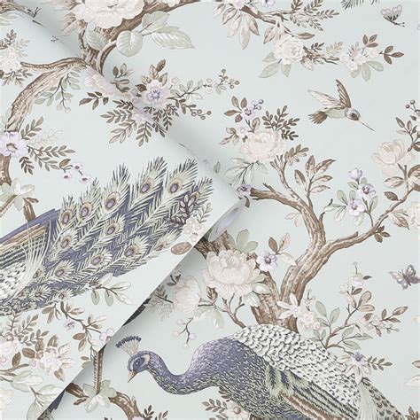 Laura Ashley Belvedere Duck Egg Wallpaper 113398