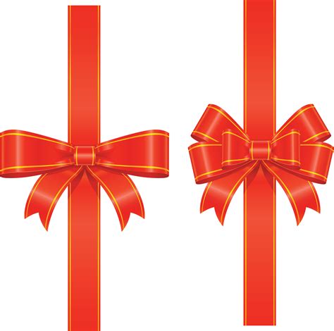 Gift red ribbon PNG image