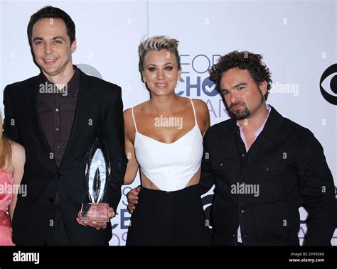 jim parsons kaley cuoco sweeting johnny galecki attending the press room at the 41st annual