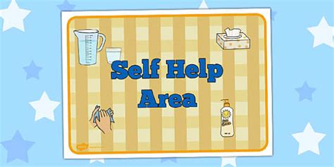 👉 Self Help Area Sign Teacher Made Twinkl