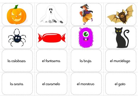 Halloween Vocabulary In Spanish Halloween Vocabulary Halloween