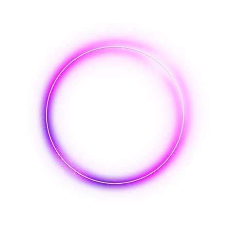 Neon Lights Effect Hd Transparent Pink Neon Light Circle Effect Frame