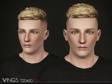 Wingssims Wings Tz0420 The Sims 4 Cabelos Cabelo Masculino The Sims
