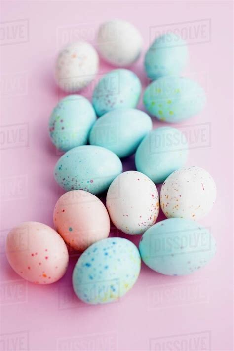 Pastel Coloured Easter Eggs Stock Photo Dissolve