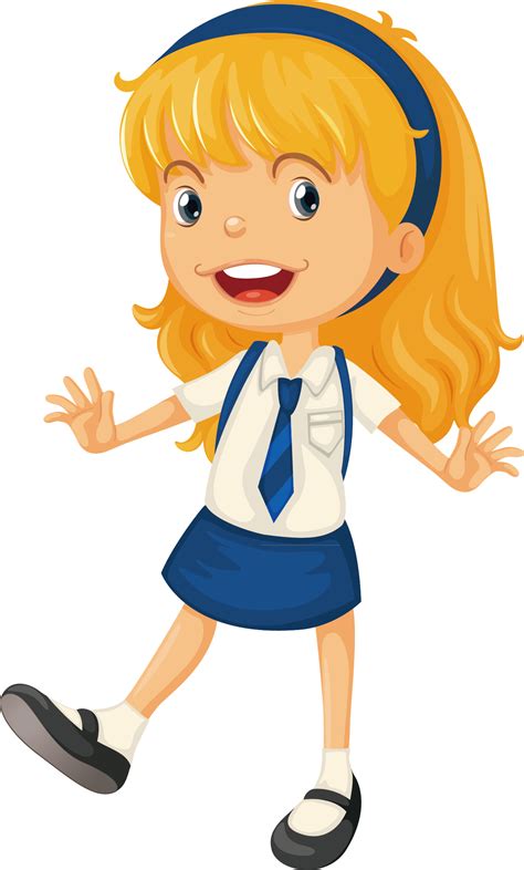 Animation Schools School Uniform Girls Starting School Cartoon