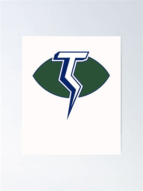 Portland Thunder Football 1973 Vintage Logo Poster For Sale By