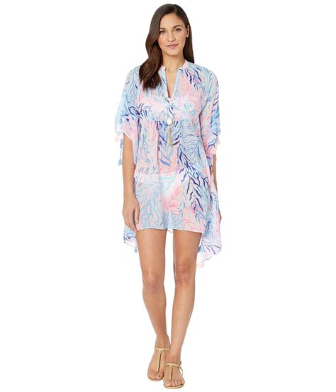 Lyst Lilly Pulitzer Arline Cover Up Crew Blue Tint Kaleidoscope