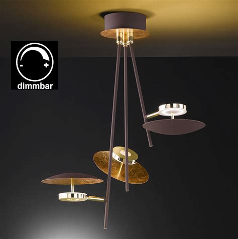 LED vintage Leuchte als Deckenlampe in gold