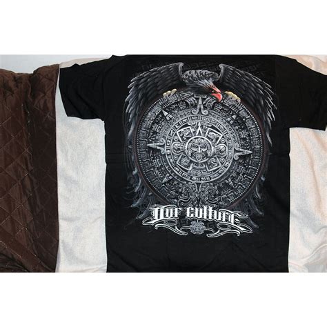 Vintage AZTEC CALENDAR SUN STONE EAGLE OUR CULTURE T-SHIRT | | Grailed