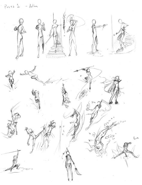 Action Poses For Females By Nyanfood On Deviantart
