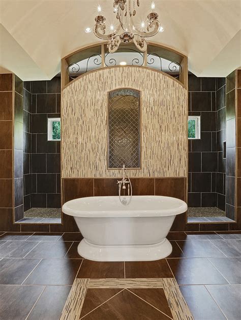 A bathtub filled with water is extremely heavy, so check building codes and framing support before installing the tub. Shower Behind Wall Design Ideas & Remodel Pictures | Houzz