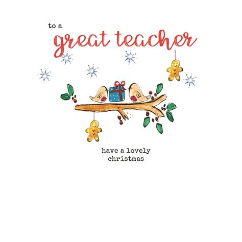 Cards Teacher Christmas Card Laura Sherratt Designs Ltd