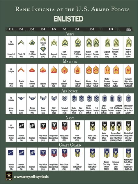 Free Rank Insignia Of The Us Armed Forces Pdf 5222kb 2 Pages