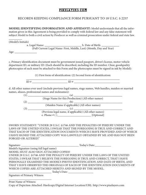 2257 form pdf perjury identity document