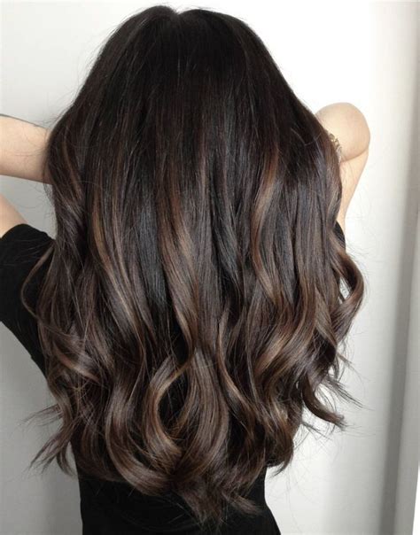 Chocolate Balayage On Dark Hair Black Hair Balayage Brown Hair