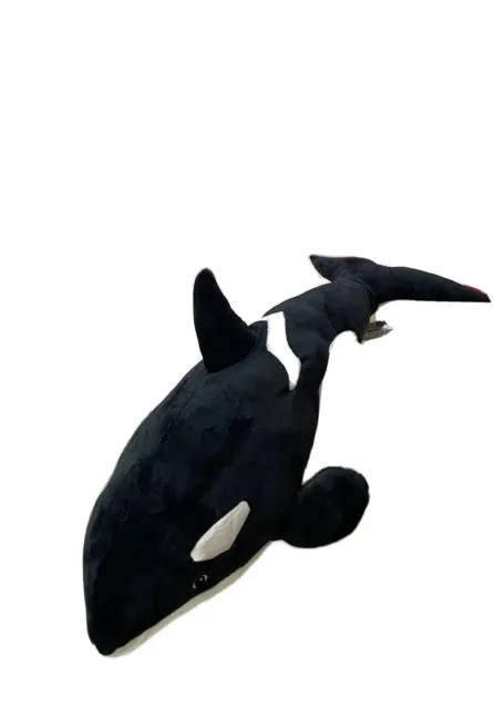 New Ikea Blavingad Soft Toy Plush Animal Orca Whale Black White 60