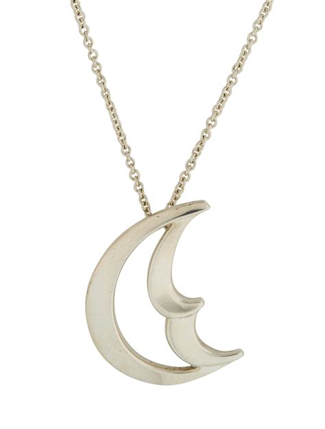 Tiffany And Co Crescent Moon Pendant Necklace Necklaces Tif43123