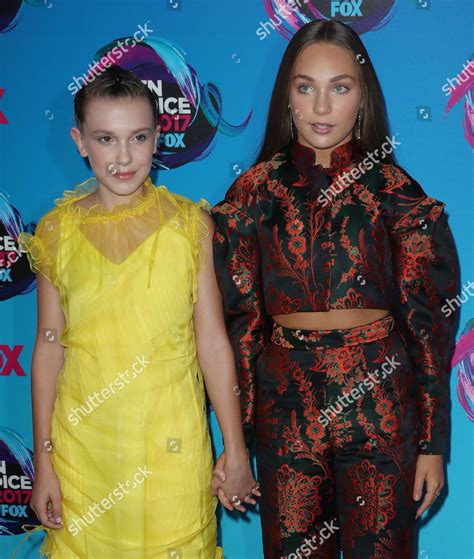 Millie Bobby Brown Maddie Ziegler Editorial Stock Photo Stock Image