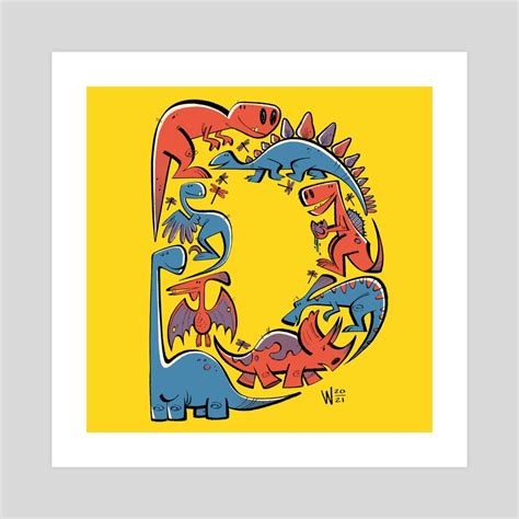 D Is For Dinosaur An Art Print By Stephen Wright Inprnt