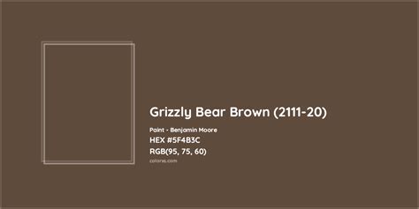 Benjamin Moore Grizzly Bear Brown 2111 20 Paint Color Codes Similar