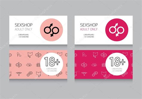 Business Card For Sex Shop — Stock Vector © Ghouliirina 54741053 Free