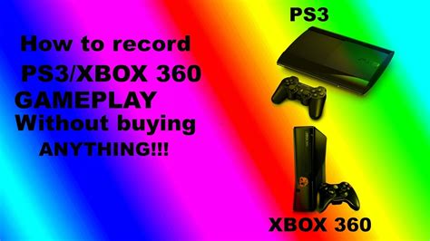 The process is similar in. How to record PS3/Xbox 360 gameplay without buying ...