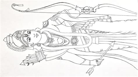 Easy Lord Shree Rama Drawing For Beginners Lord Shree Rama Drawing
