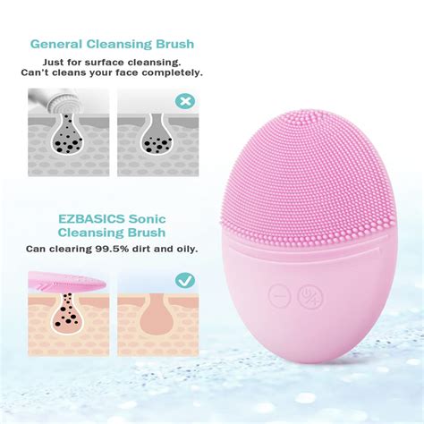 ezbasics sonic facial cleansing brush made with ultra hygienic soft silicone liberty store