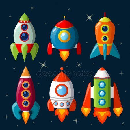 Ver juegos relacionados con naves : Juego de nave espacial de dibujos animados — Ilustración ...